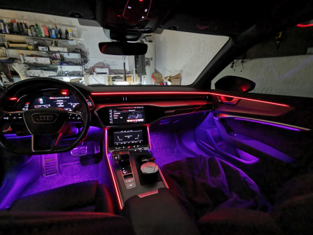 Kit Lumini Ambientale Dedicate Control Din Navigatie Audi A6 C8/ A7 C8 2018-2022 [2]