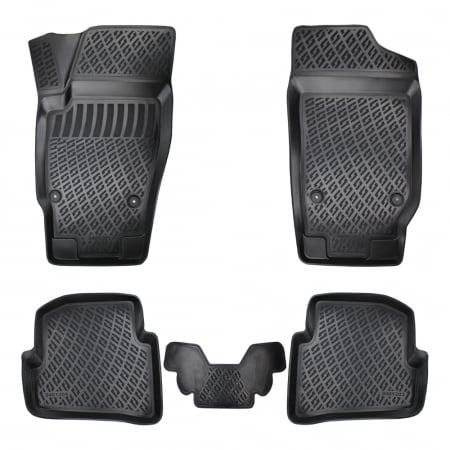 SKODA - Set 4 Covorase Auto din Cauciuc pentru Skoda Fabia III (2015-2021)