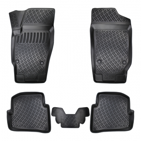 VOLKSWAGEN - Set 4 Covorase Auto din Cauciuc pentru Volkswagen Polo 6Q / 9N / 9N3 Iv (2002-2009)