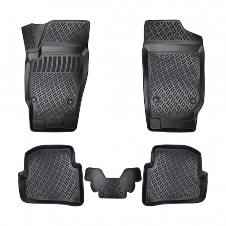 Set 5 Covorase Auto din Cauciuc pentru Skoda Fabia I (1999-2007) [2]