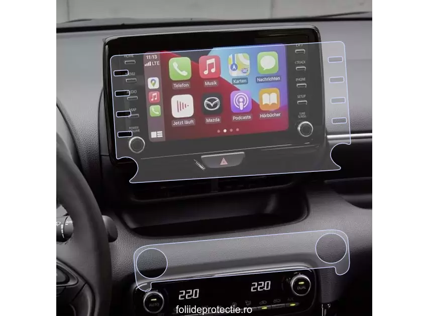 Pentru Navigatii Auto Originale - Set Folii de protectie pentru Navigatie + AC Mazda 2 2022+