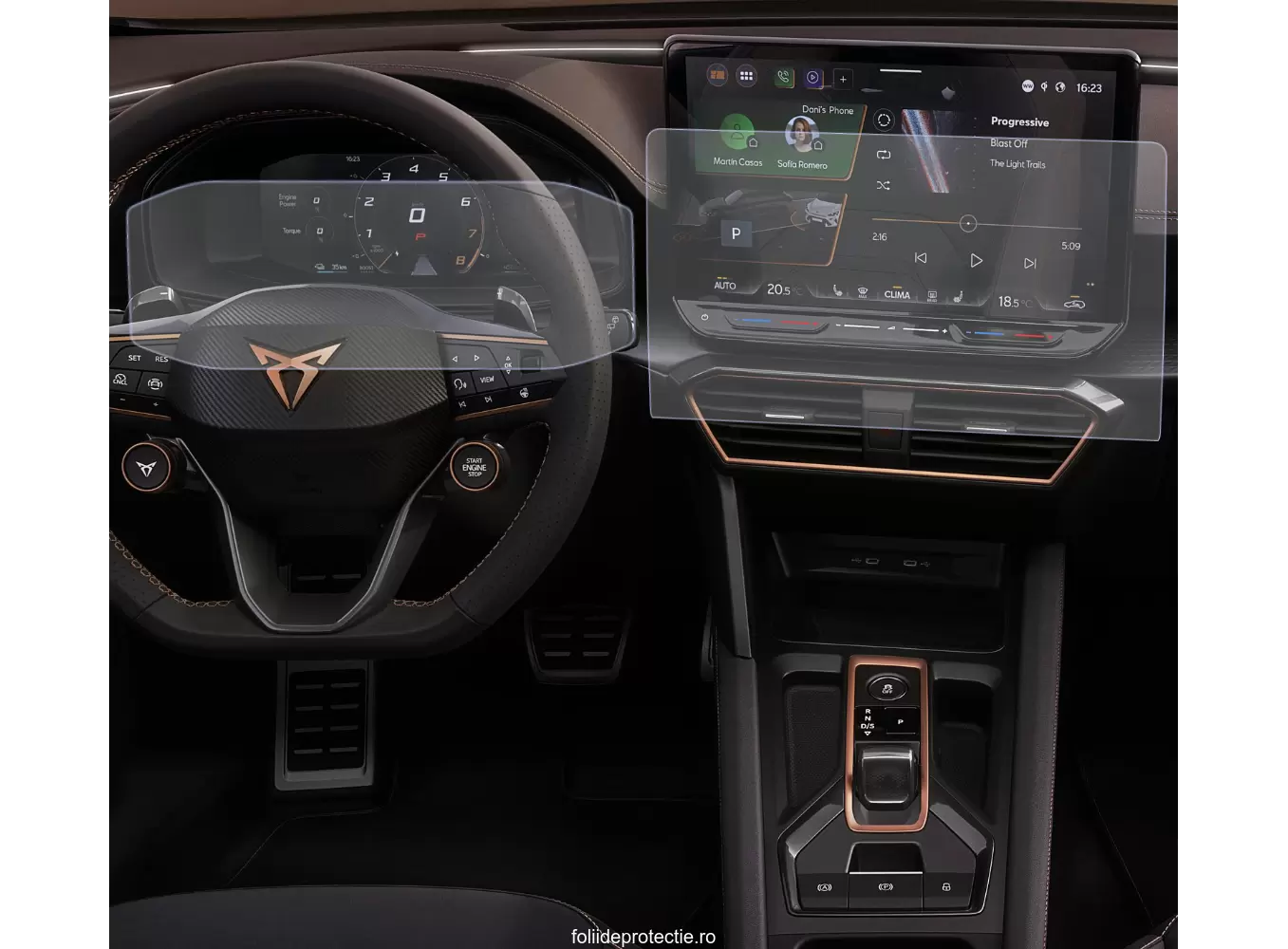 Pentru Navigatii Auto Originale - Set Folii de protectie pentru Navigatie + Ceasuri de bord Cupra Formentor 2024+