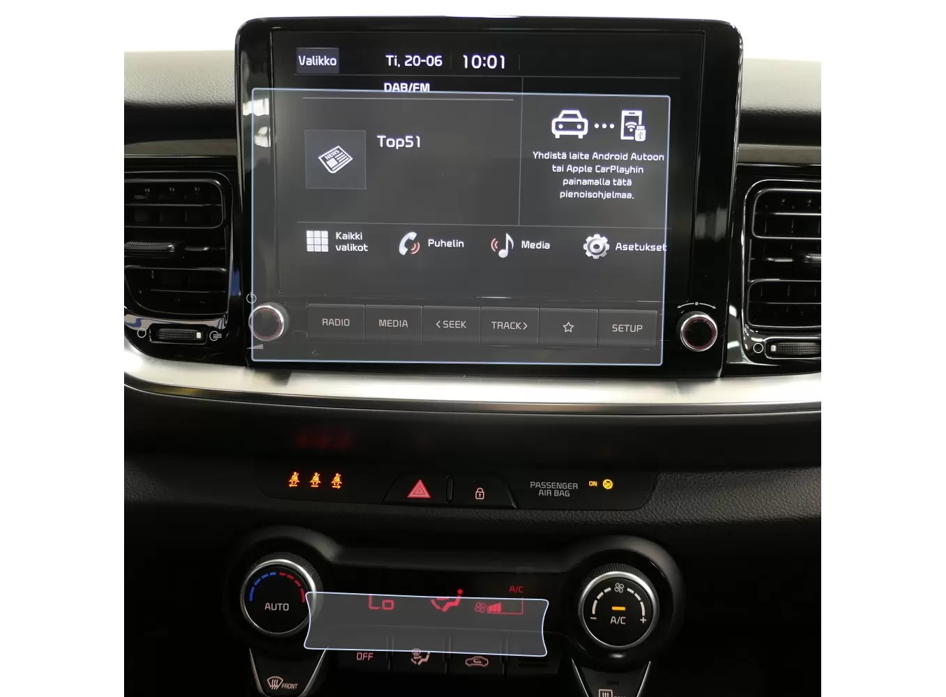 Pentru Navigatii Auto Originale - Set Folii de protectie pentru Navigatie si AC Kia Stonic 2022+