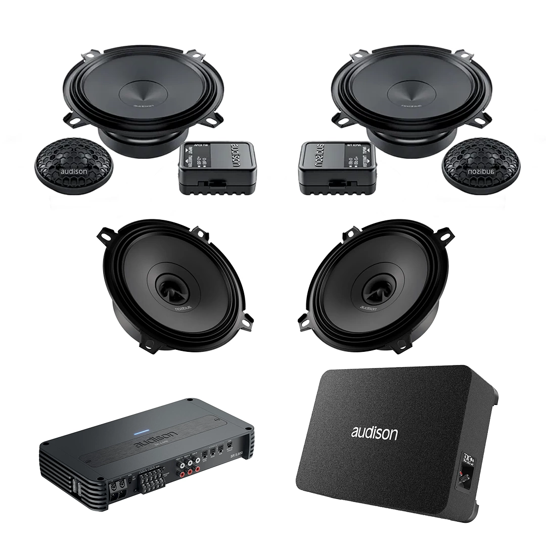 CarAudio - Pachet Difuzoare Auto cu subwoofer Fiat Uno 1983-2002 Audison Prima 1010 W
