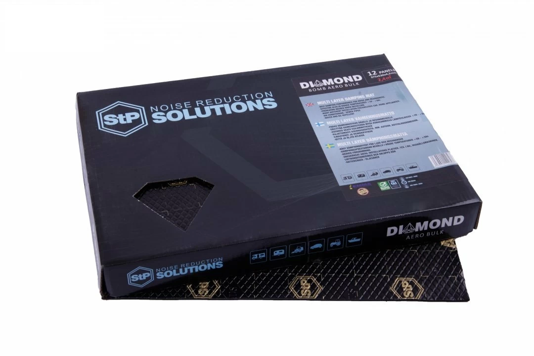 Vibro absorbant (Strat 1) - Insonorizant auto Premium STP Bomb Aero, 4,2mm, 2,4m2, Bulk Pack