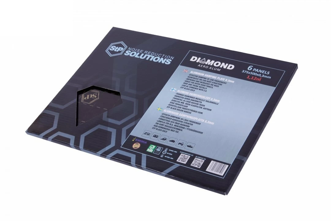 Vibro absorbant (Strat 1) - Insonorizant auto Premium STP Aero Alum, 0,3mm, 1,12m2, Bulk Pack