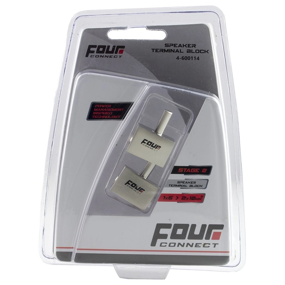 Bloc terminal cablu de difuzoare , FOUR Connect 4-600114 , Set 2 buc [2]