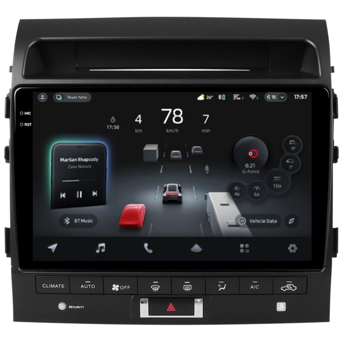 Navigatie Auto Teyes CC4 Toyota Land Cruiser 11 J200 2007-2015 8+128GB 10.36" QLED Octa-core 2.7Ghz, Android 4G Bluetooth 5.1 DSP [0]