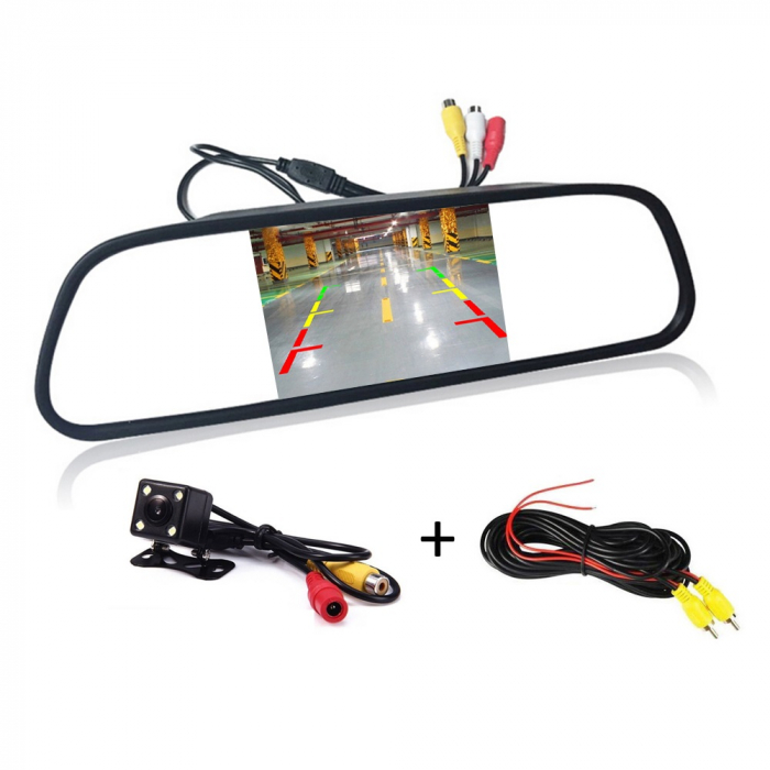 Oglinda retrovizoare auto Cu Display LCD 4.3 inch cu camera marsarier [2]