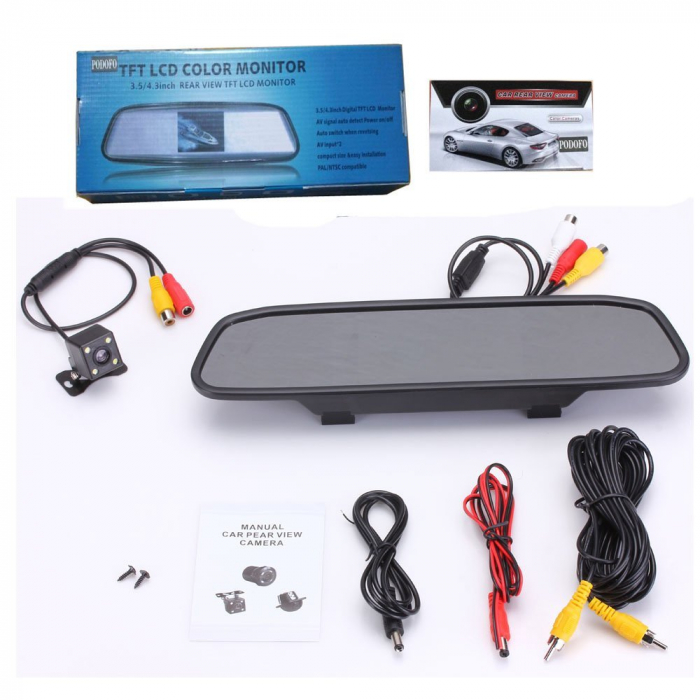 Oglinda retrovizoare auto Cu Display LCD 4.3 inch cu camera marsarier [6]