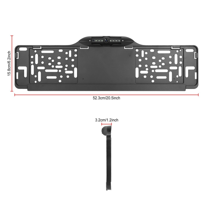 Camera marsarier cu suport numar auto, 1080p/720p/CVBS, lentila fisheye, unghi larg de vizualizare, NightVision [3]