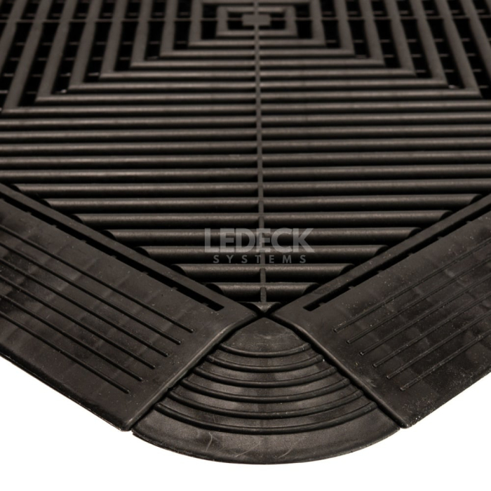 Colț Pardoseala Modulara Plastic PP – NEGRU [2]