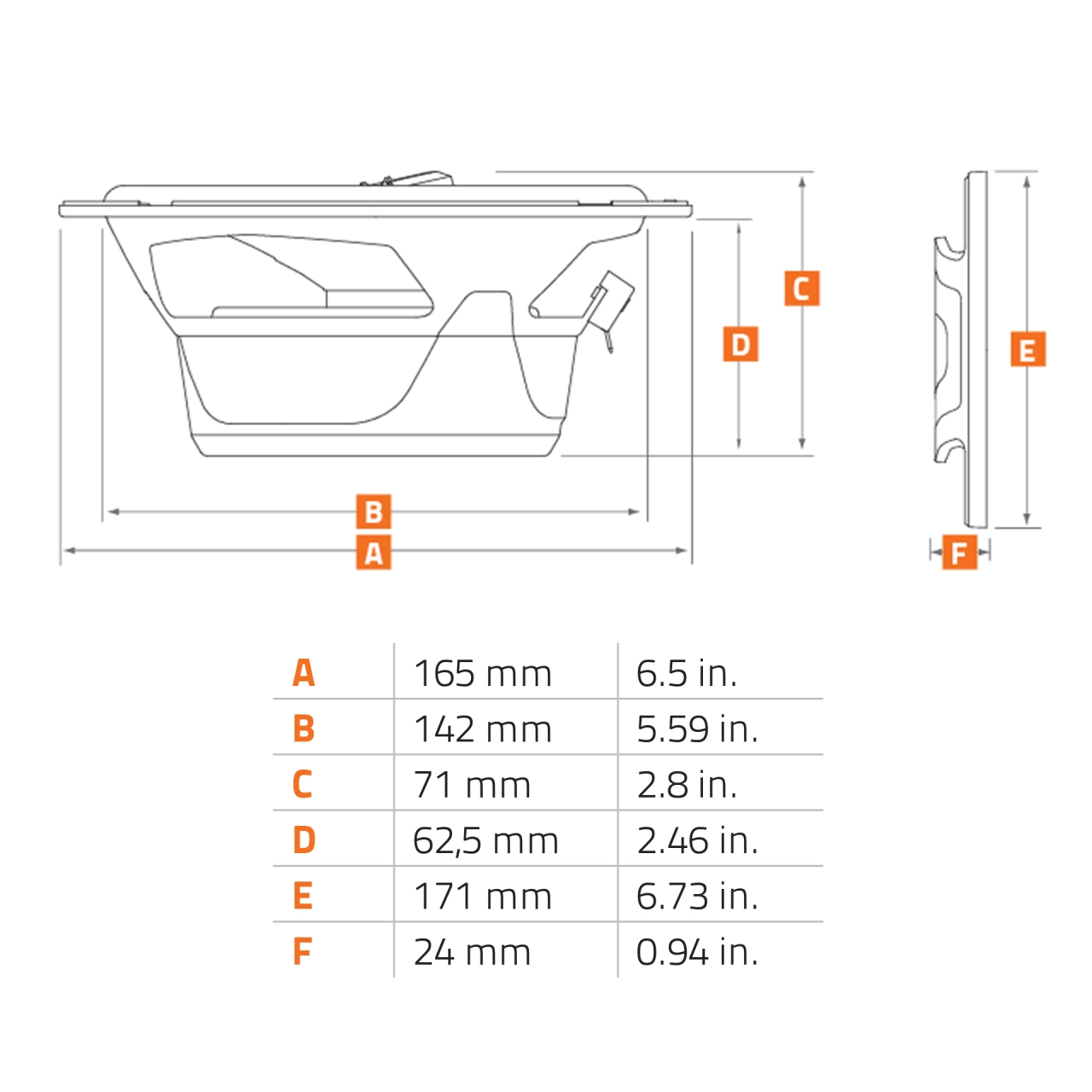 Difuzoare Auto Hertz Cento CX 165, set coaxial 2 căi, 165mm, 70W RMS, 4Ω, 2 difuzoare [7]