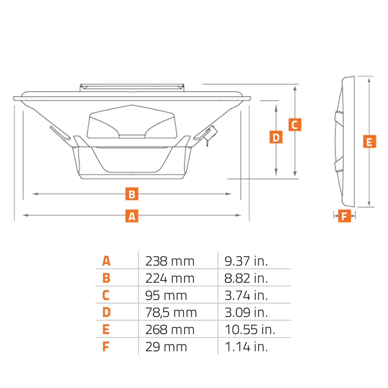 Difuzoare Auto Hertz Cento CX 690, set coaxial 3 căi, 6x9 inch, 100W RMS, 4Ω, 2 difuzoare [4]