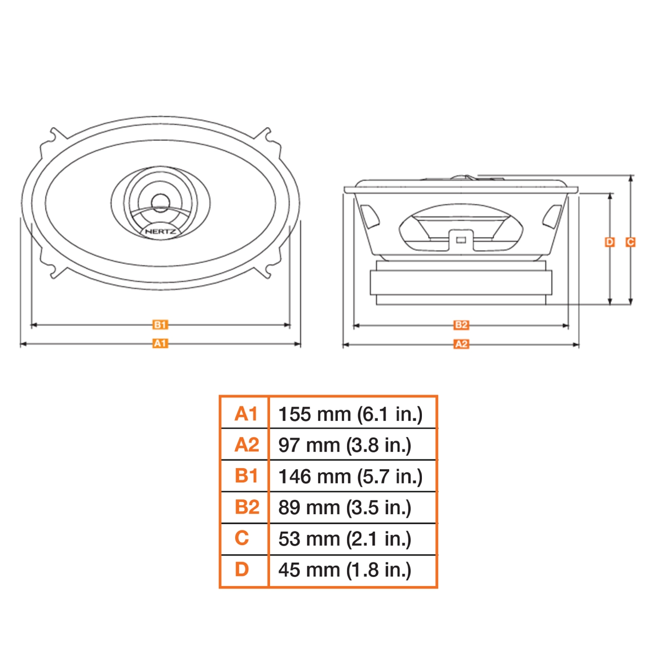 Difuzoare auto Hertz Dieci DCX 460.3, set coaxial 2 căi, 4x6 inch, 40W RMS, 4Ω, 2 difuzoare [4]