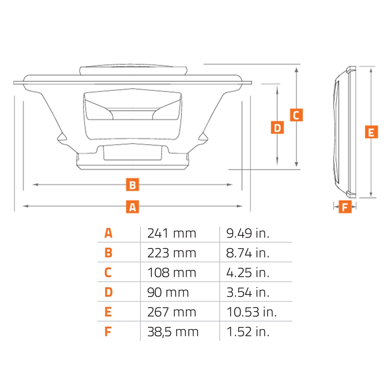 Difuzoare auto Hertz Mille Pro MPX 690.3, set coaxial 3 căi, 6x9 inch, 130W RMS, 4Ω, 2 difuzoare [5]