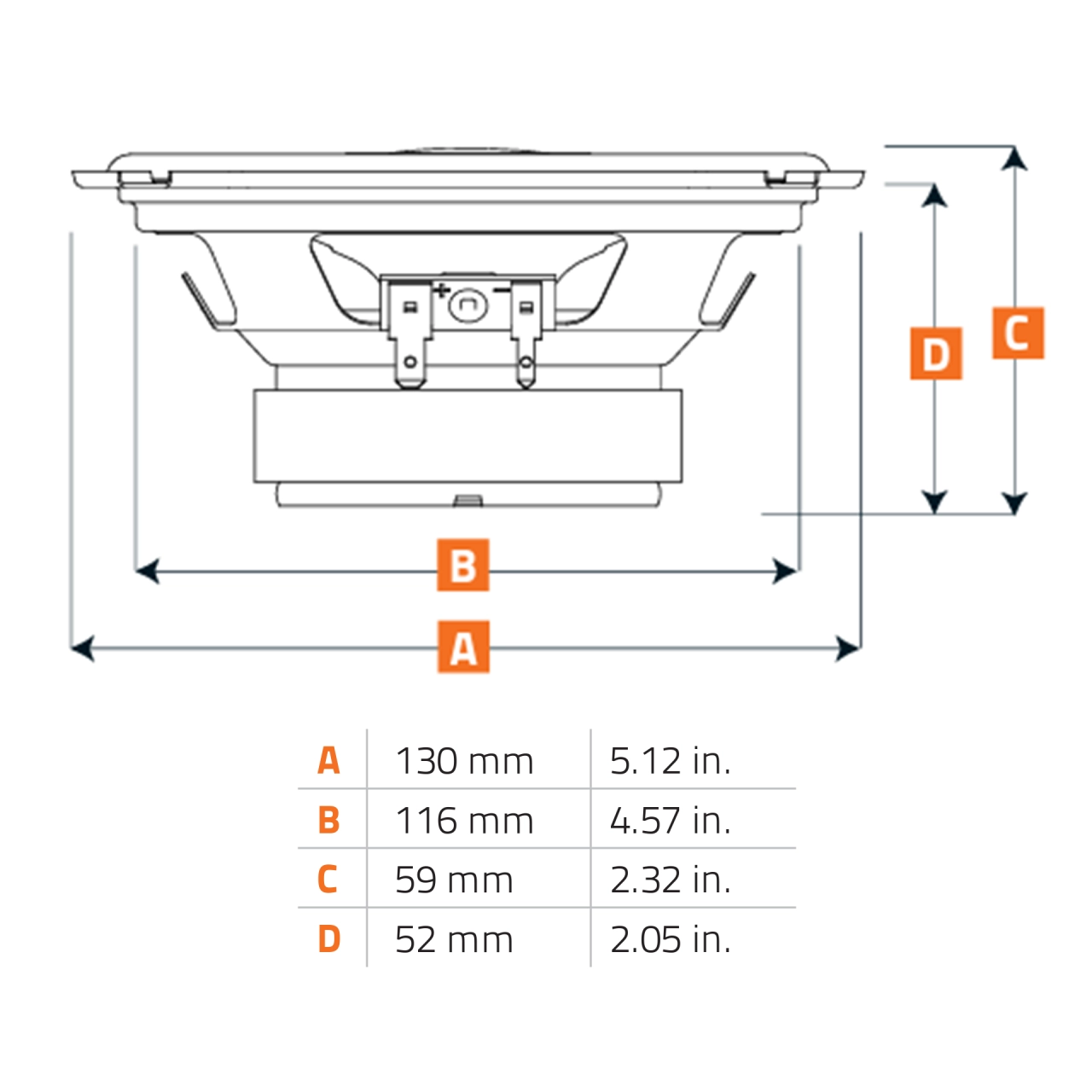 Difuzoare auto Hertz Uno K 130 set sistem 2 căi, 130mm, 55W RMS, 4Ω, set 4 difuzoare [3]