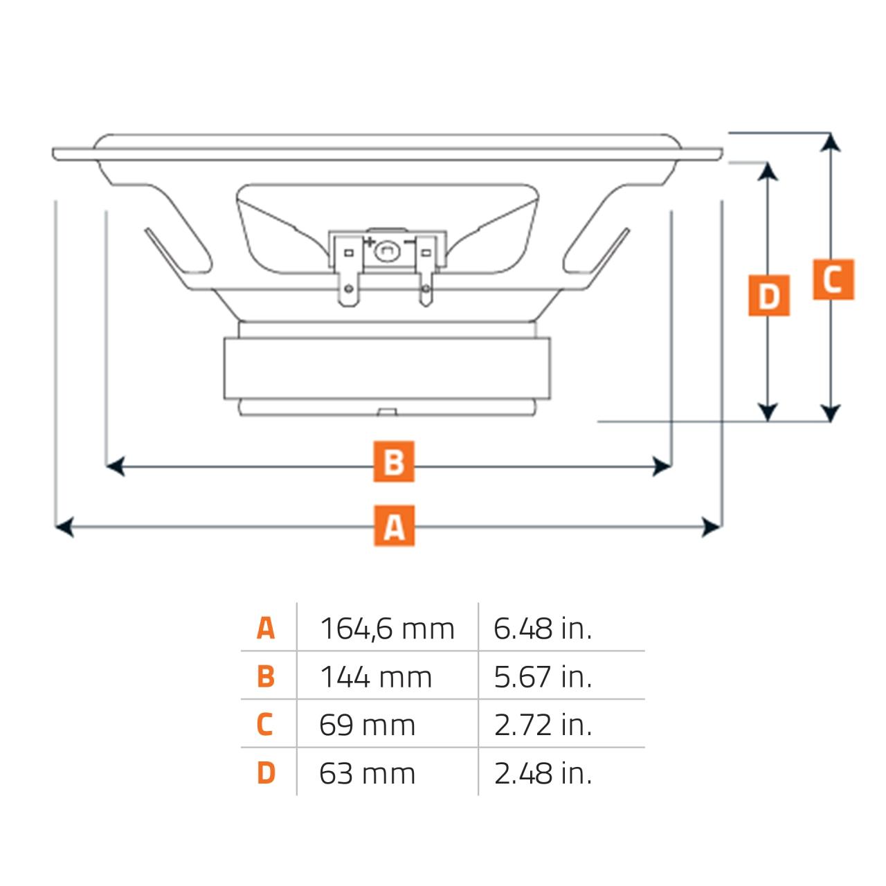 Difuzoare auto Hertz Uno K 165 set sistem 2 căi, 165mm, 75W RMS, 4Ω, set 4 difuzoare [3]