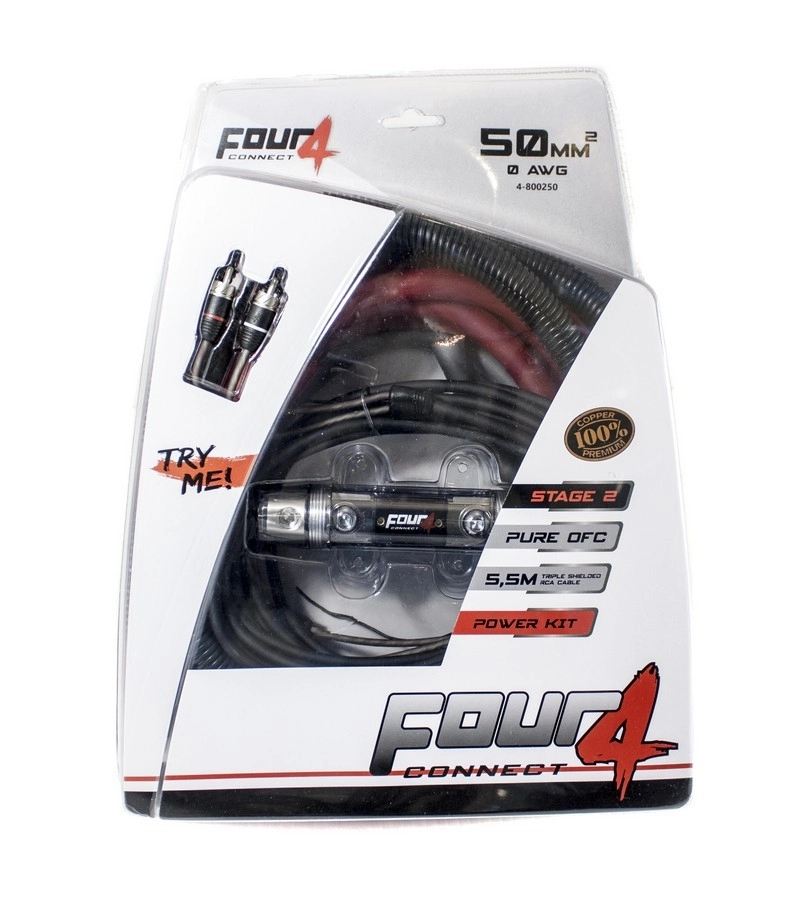 Kit cablu alimentare Four Connect, 4-899259, Stage2, 1/0 AWG (50 mm2) [2]