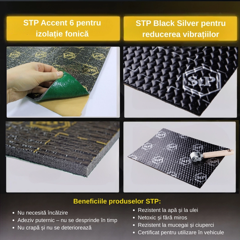 Kit de insonorizare pentru doua usi STP Black Silver - 3 Straturi Vibro Fono Termo [4]