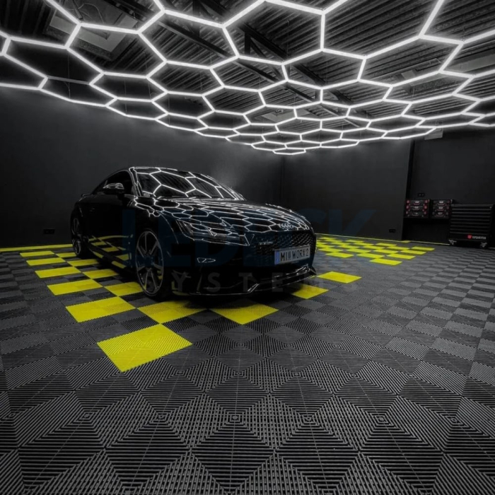 Lumină LED Hexagonală – 14 Module 484x243CM - Garaj, Dormitor, Cameră Gaming, Spații Private [6]