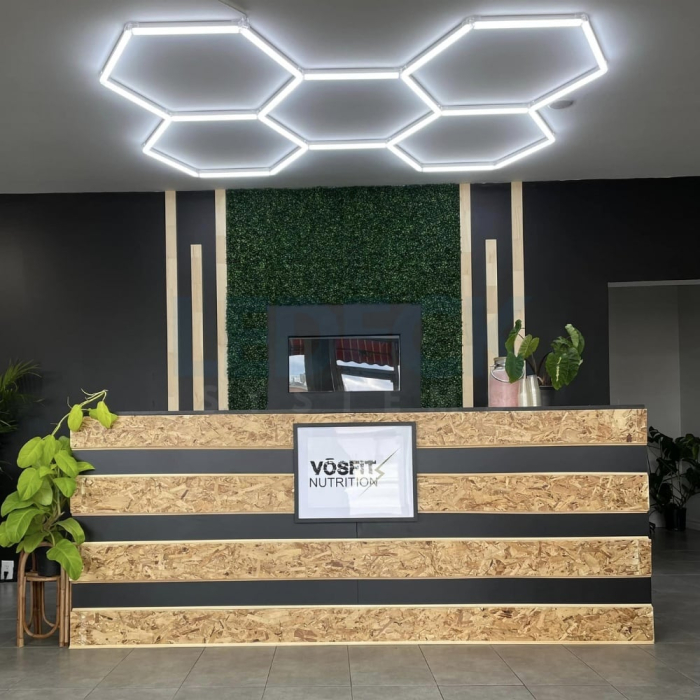 Lumină LED Hexagonală – 5 Module 164x235CM - Garaj, Dormitor, Cameră Gaming, Spații Private [3]