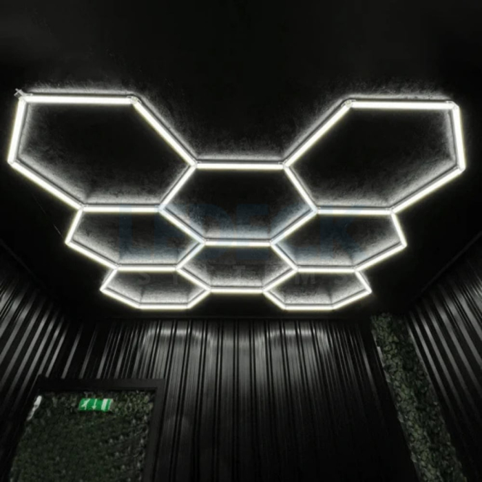 Lumină LED Hexagonală – 8 Module 236x246CM - Garaj, Dormitor, Cameră Gaming, Spații Private [7]
