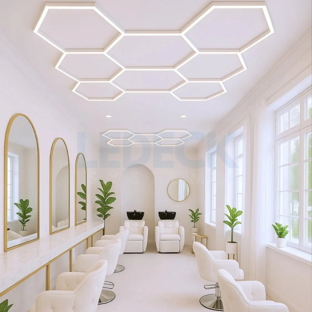 Lumină LED Hexagonală - 8 Module 236x246CM - Garaj, Dormitor, Cameră Gaming, Spații Private [7]