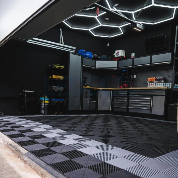 Lumină LED Hexagonală Profesională Aluminiu – 1 Modul 83x98CM – Service Auto, Detailing, Ateliere, Spații Comerciale [5]