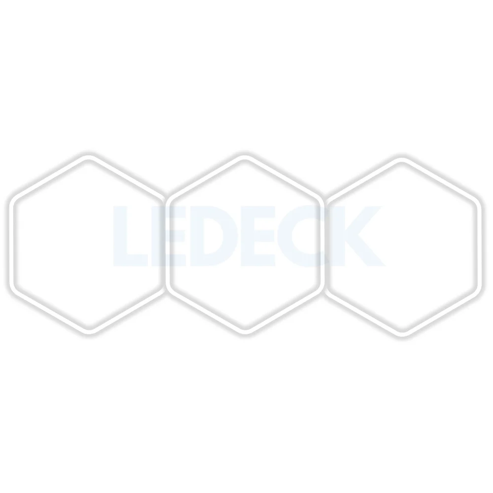 Lumină LED Hexagonală Profesională Aluminiu– 3 Module 5680mm 120x315CM – Service Auto, Detailing, Ateliere, Spații Comerciale [2]
