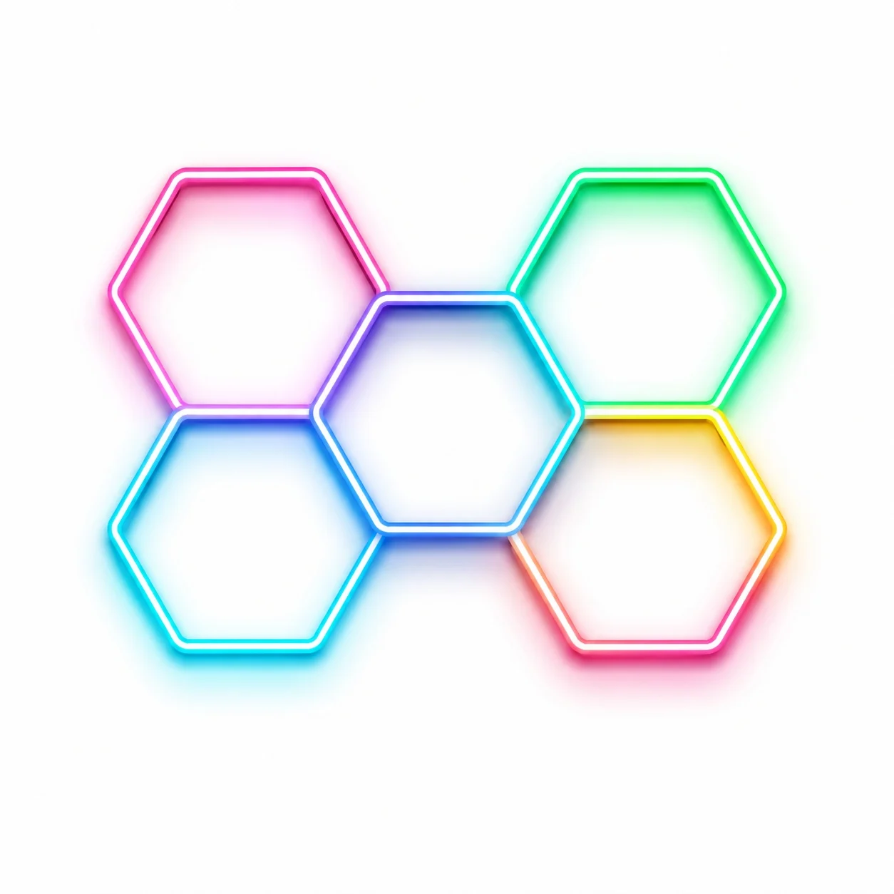 Lumină LED RGB Hexagonală Profesionala Aluminiu – 5 Module 244x170CM 192W, Echivalent 1600W, Garaj, Salon, Atelier [2]