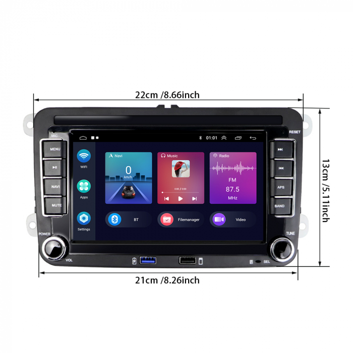 Navigatie Dedicata Skoda, 7Inch, 2Gb Ram, 64Gb stocare, Apple Carplay/Android Auto [6]
