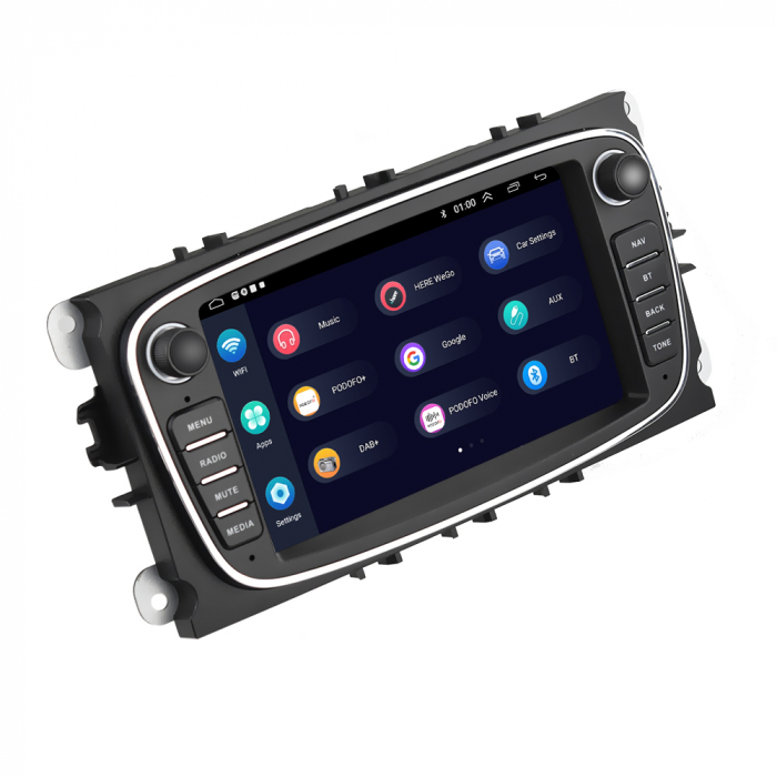 Navigatie Dedicata Ford Focus, Mondeo,C-Max, Kuga, 7inch, 2Gb Ram, 64Gb stocare, Carplay, Negru [3]