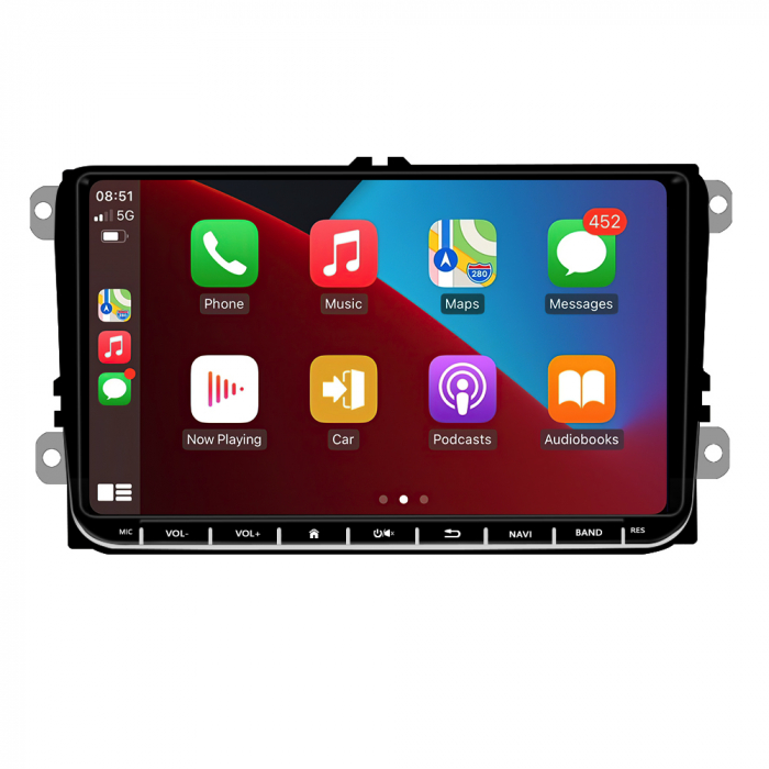 Navigatie Dedicata Volkswagen,QuadCore, 9Inch, 4Gb Ram, 64Gb stocare, Apple Carplay/Android Auto [4]
