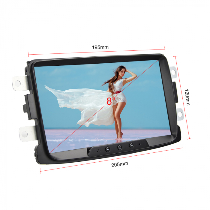 Navigatie Dedicata Dacia, Android, 8Inch, 2Gb Ram, 32Gb stocare, Bluetooth, WiFi, Waze, Canbus [5]