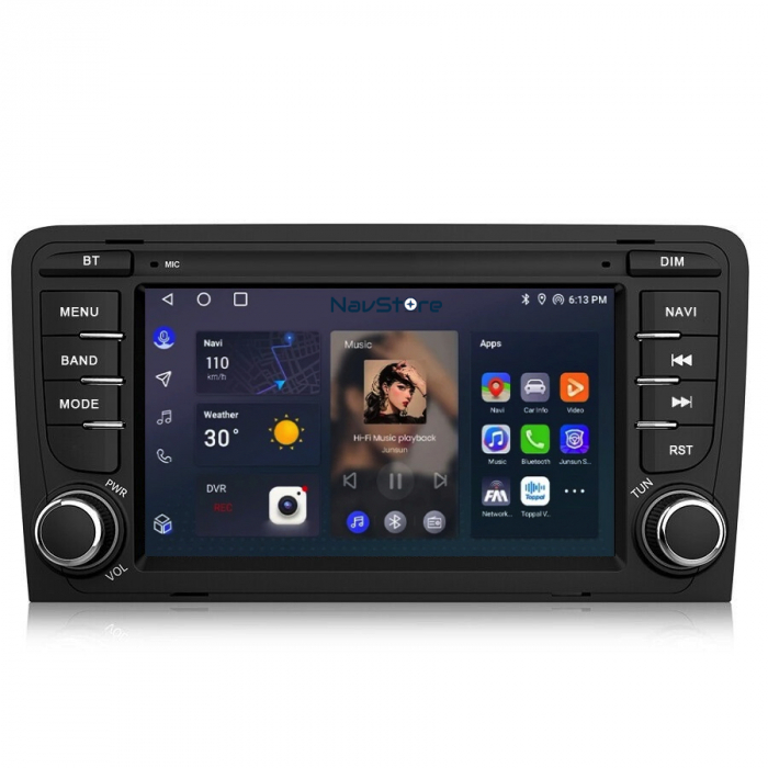 Navigatie Android Dedicata Audi A3 8P1 (2003 - 2013), 7Inch, 4Gb Ram, 64Gb Stocare, Bluetooth, WiFi, Carplay [1]