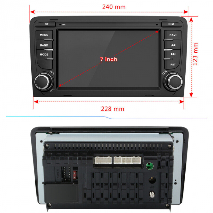 Navigatie Dedicata Audi A3 8P1 (2003-2013),QuadCore, 7Inch, 4Gb Ram, 64Gb Stocare, Carplay [11]