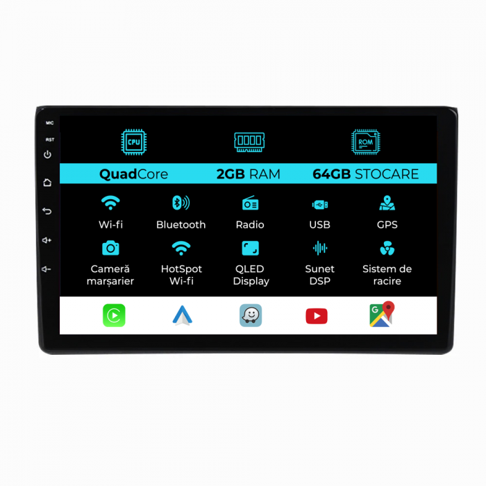 Navigatie Dedicata Audi A4 (2001 - 2008), 9 Inch, 2Gb Ram, 64Gb stocare, Carplay [1]