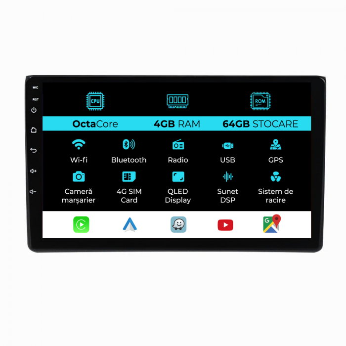 Navigatie Dedicata Audi A4 (2001 - 2008), 9 Inch, 4Gb Ram, 64Gb stocare, Carplay [1]