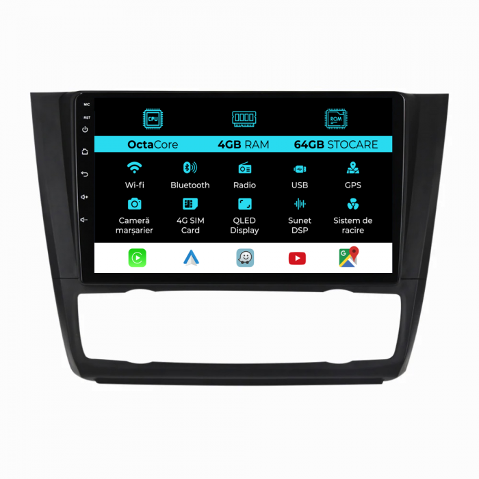 Navigatie Dedicata Bmw Seria 1 E82/E88/E81/E87 (2004-2011), 9Inch, 4Gb Ram, 64Gb Stocare, CarPlay [1]