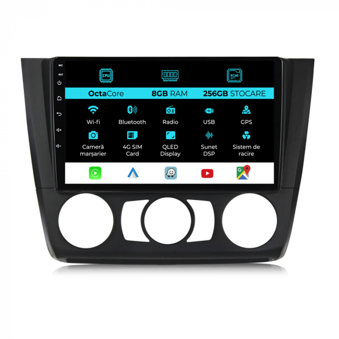 Navigatie Dedicata Bmw Seria 1 E82/E88/E81/E87 (2004-2011), 9Inch, 8Gb Ram, 256Gb Stocare, CarPlay [1]