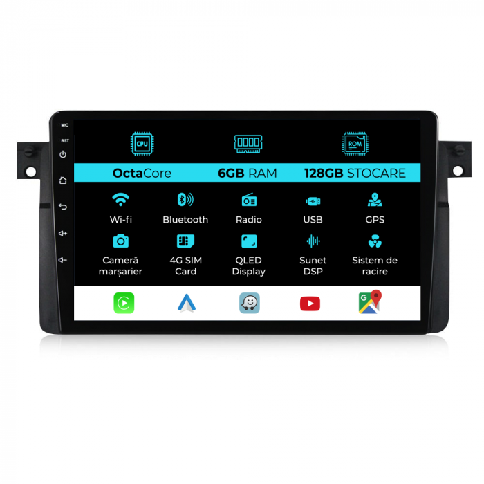 Navigatie Dedicata BMW Seria3 E46 (1997-2005), 9Inch, 6Gb Ram, 128Gb Stocare, Carplay [1]