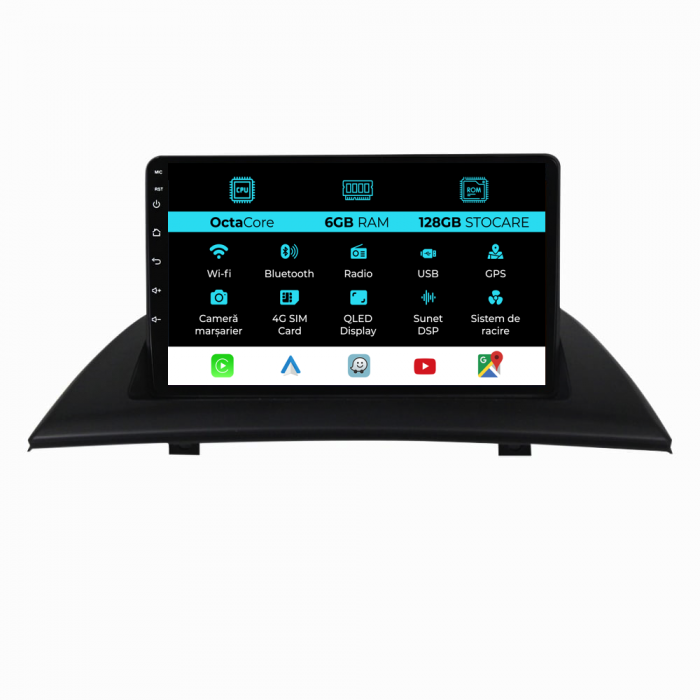 Navigatie Dedicata BMW X3 E83 (2004-2012), 9Inch, 6Gb Ram, 128Gb Stocare, Carplay [1]