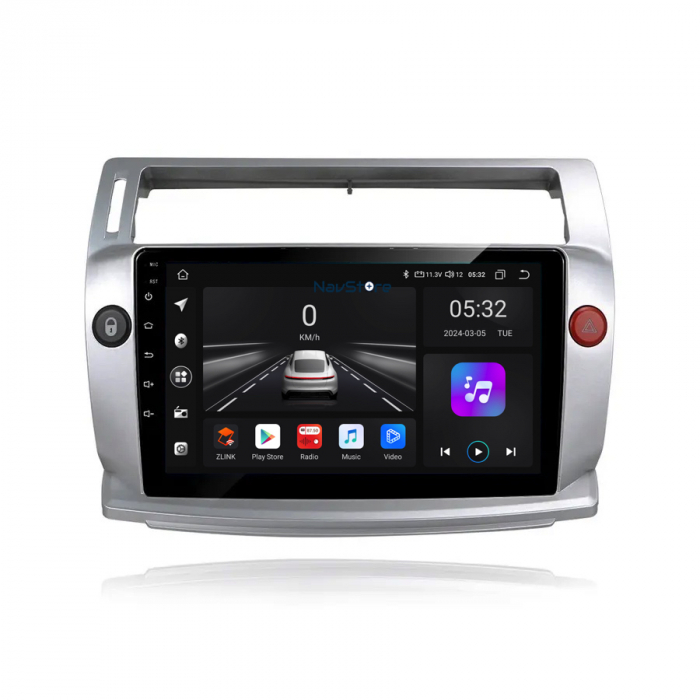 Navigatie Android Dedicata Citroen C4 (2004-2009), 9Inch, 4Gb Ram, 64Gb Stocare, Bluetooth, WiFi, Carplay [2]