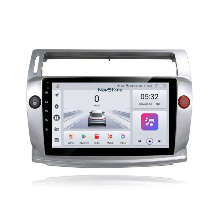 Navigatie Android Dedicata Citroen C4 (2004-2009), 9Inch, 4Gb Ram, 64Gb Stocare, Bluetooth, WiFi, Carplay [1]