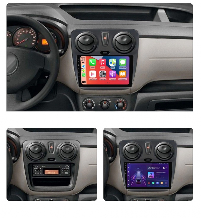 Navigatie Android Dedicata Dacia Dokker / Lodgy (2012-2020), 9Inch, 4Gb Ram, 64Gb Stocare, Bluetooth, WiFi, Carplay [9]