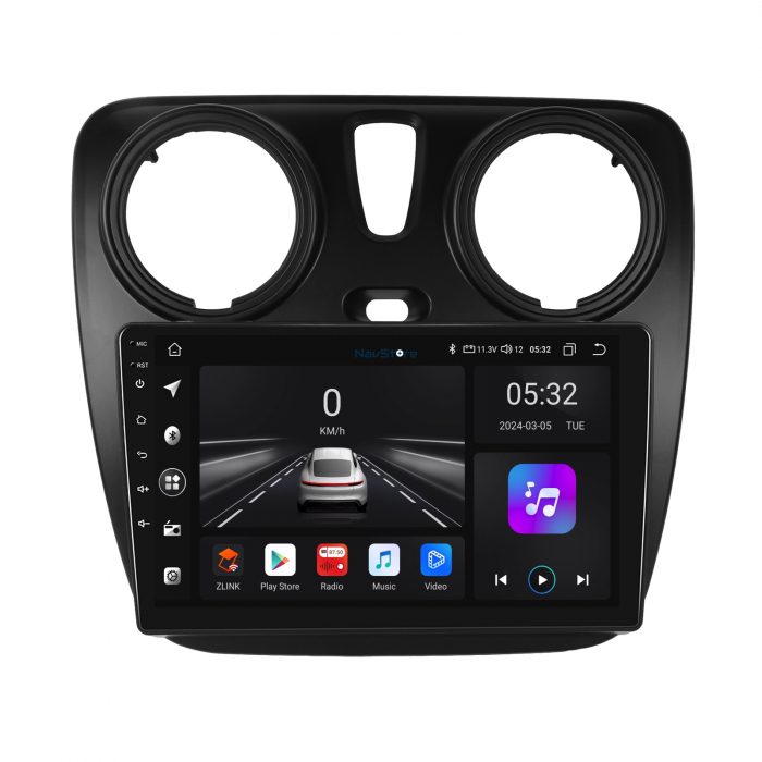 Navigatie Android Dedicata Dacia Dokker / Lodgy (2012-2020), 9Inch, 4Gb Ram, 64Gb Stocare, Bluetooth, WiFi, Carplay [2]
