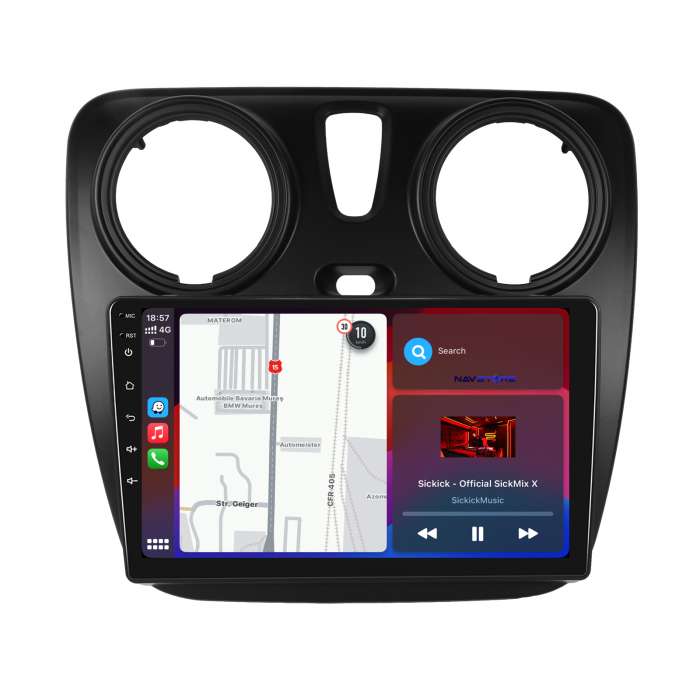 Navigatie Dedicata Dacia Dokker / Lodgy (2012-2020), 9Inch, 6Gb Ram, 128Gb Stocare, Carplay [3]