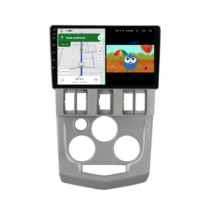 Navigatie Dedicata Dacia Logan 1 (2004-2008), 9Inch, 6Gb Ram, 128Gb Stocare, Carplay [5]