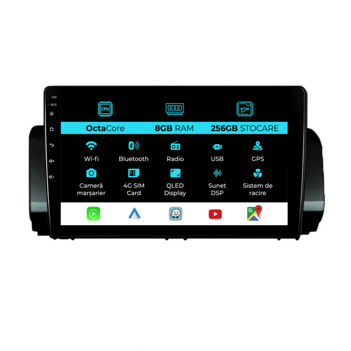 Navigatie Dedicata Dacia Logan/Sandero/Jogger (2021-2023), 9Inch, 8Gb Ram, 256Gb Stocare, Carplay [1]